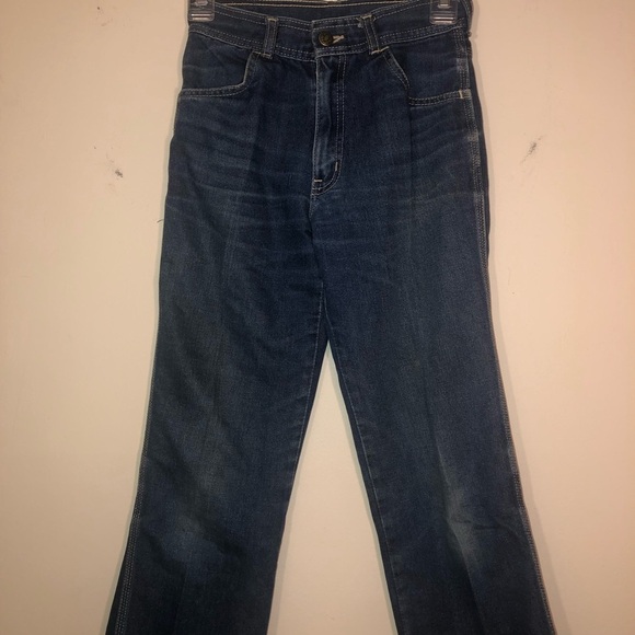 Vintage 70’s Girl’s Live Ins Embroidered Pocket Jeans Size 14 - Picture 7 of 11